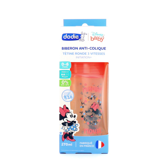 Dodie Initiation+ biberon anti colique tétine ronde 3 vitesses