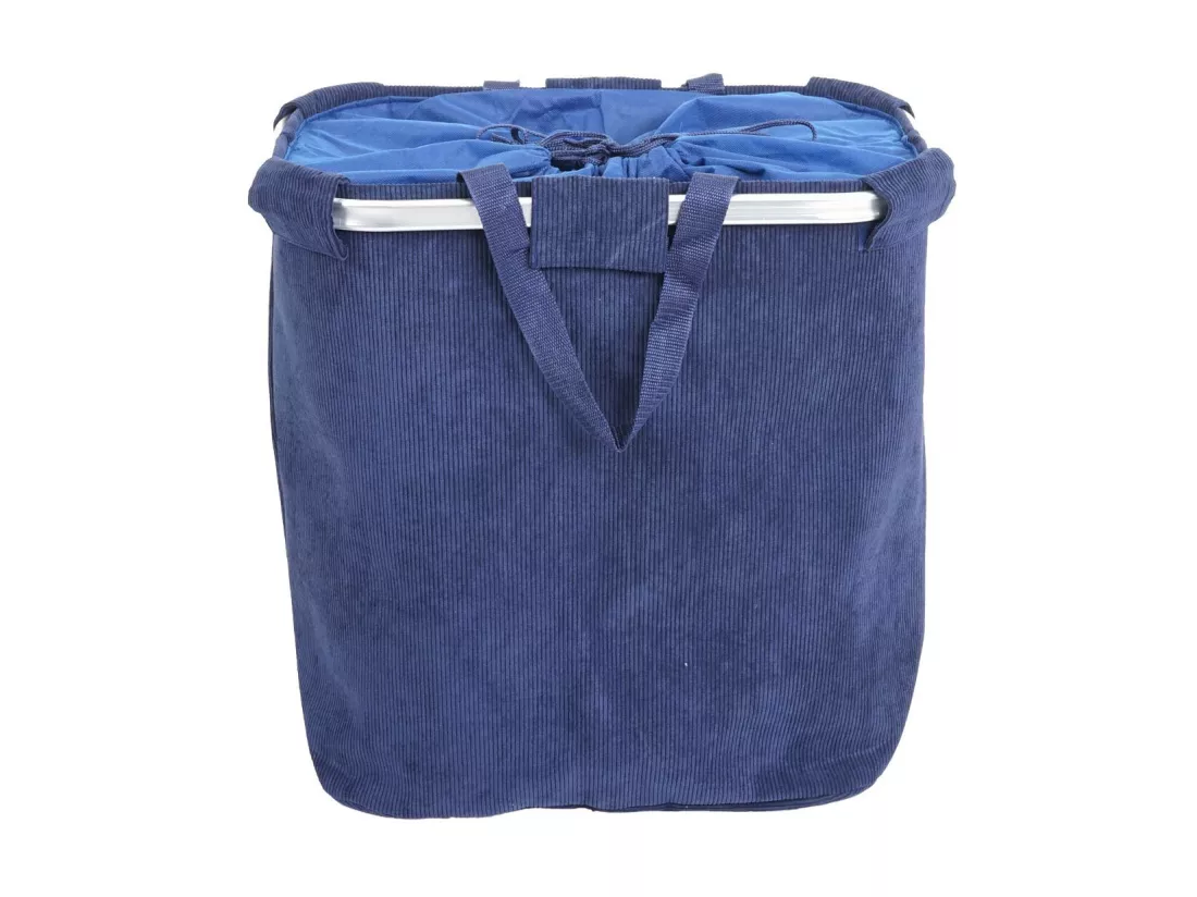Collecteur de linge MCW-C34, velours bleu