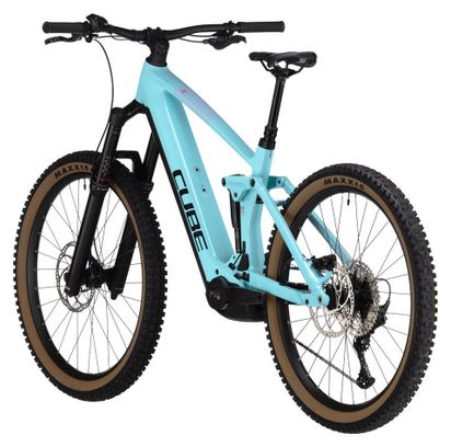 VTT Électrique Tout-Suspendu Cube Stereo Hybrid 160 HPC Race 625 27.5 Shimano Deore 12V 625 Wh 27.5'' Bleu Ice