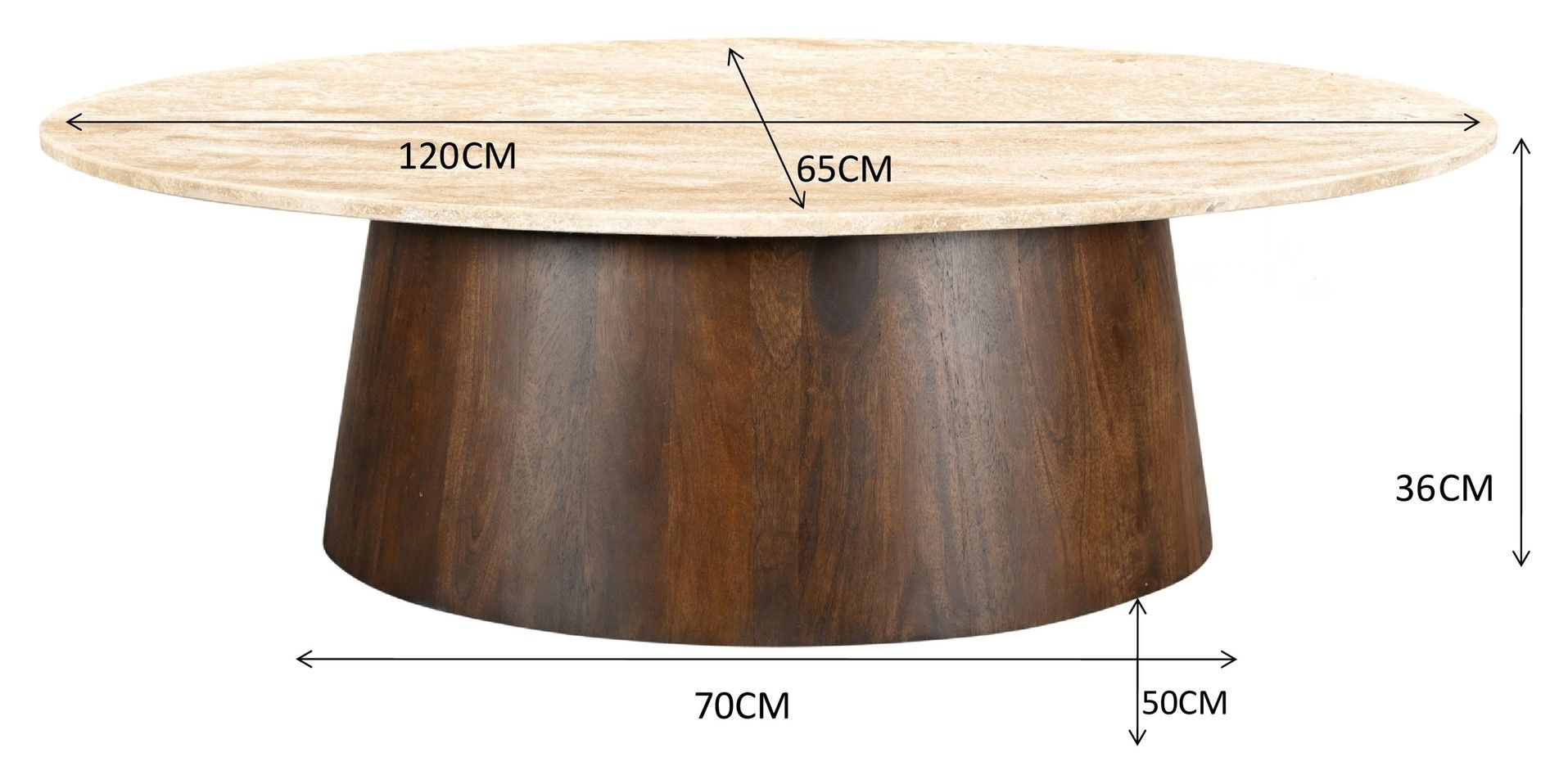 Salontafelset Valentino B120 x D65 x H36 cm