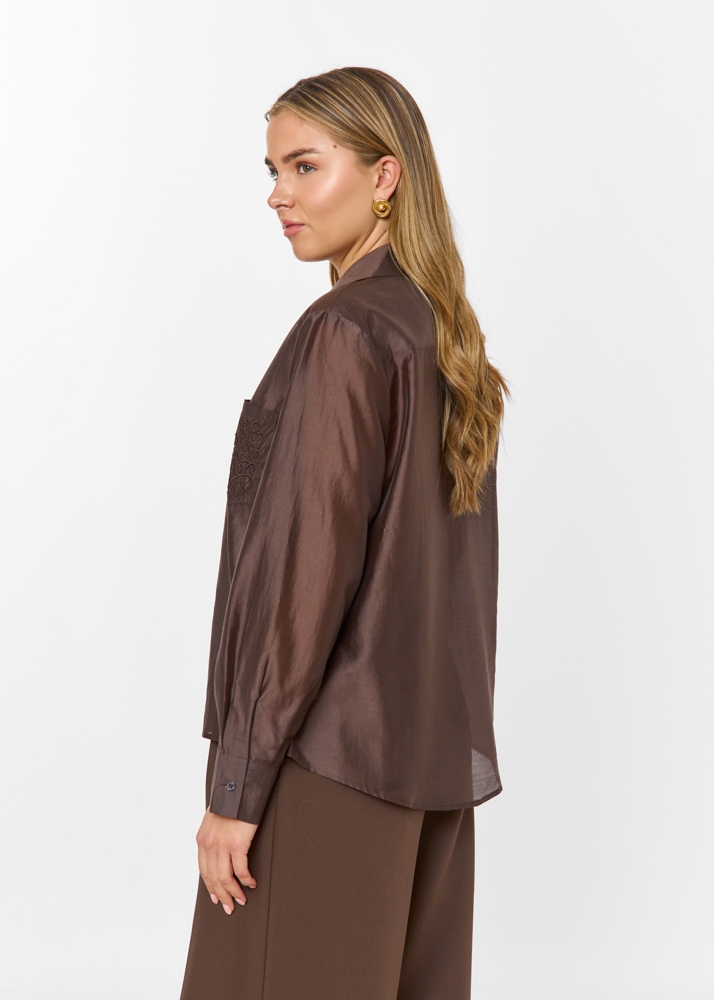 Nikki blouse choco bruin