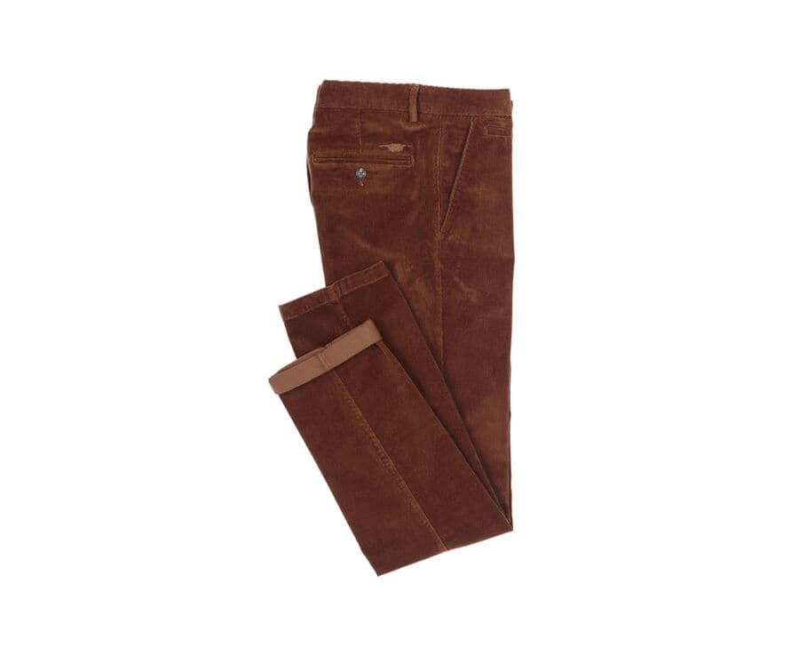 Pantalon chino velours côtelé homme Caramel Foncé - NORMAN