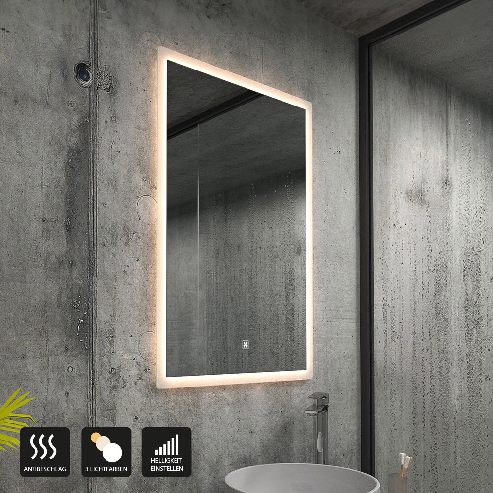 HOME DELUXE LED-Spiegel Rechteckig NOLA – 60 x 80 cm - versch. Ausführungen