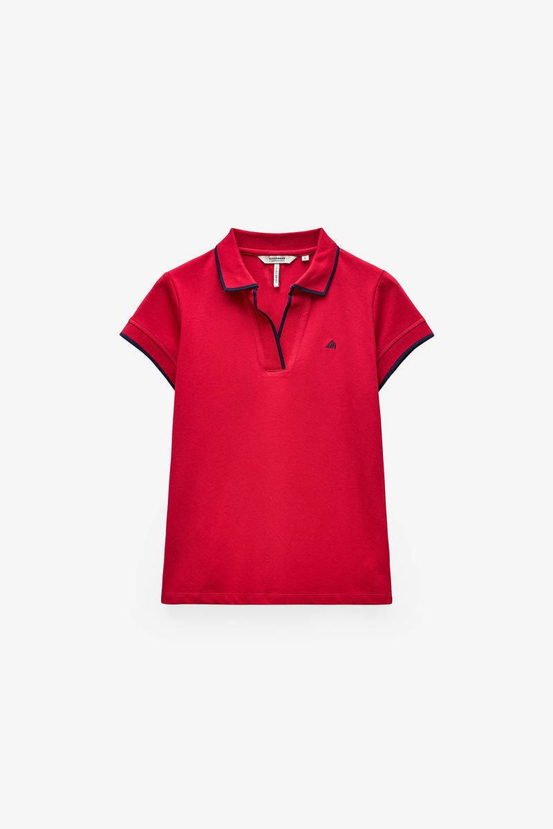 POLO EM PIQUET COM CONTRASTE