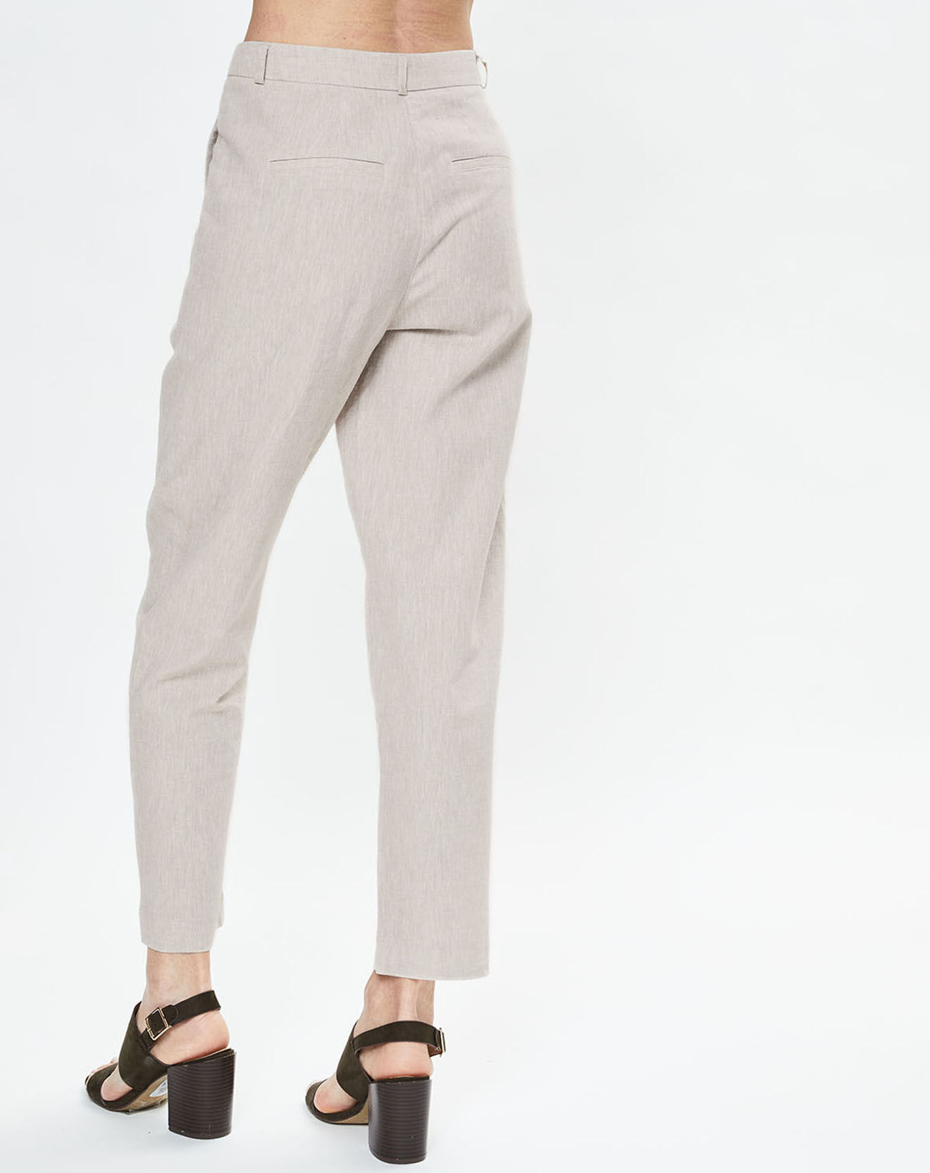 Yerse Pantalon en Lin mélangé Aurélie beige