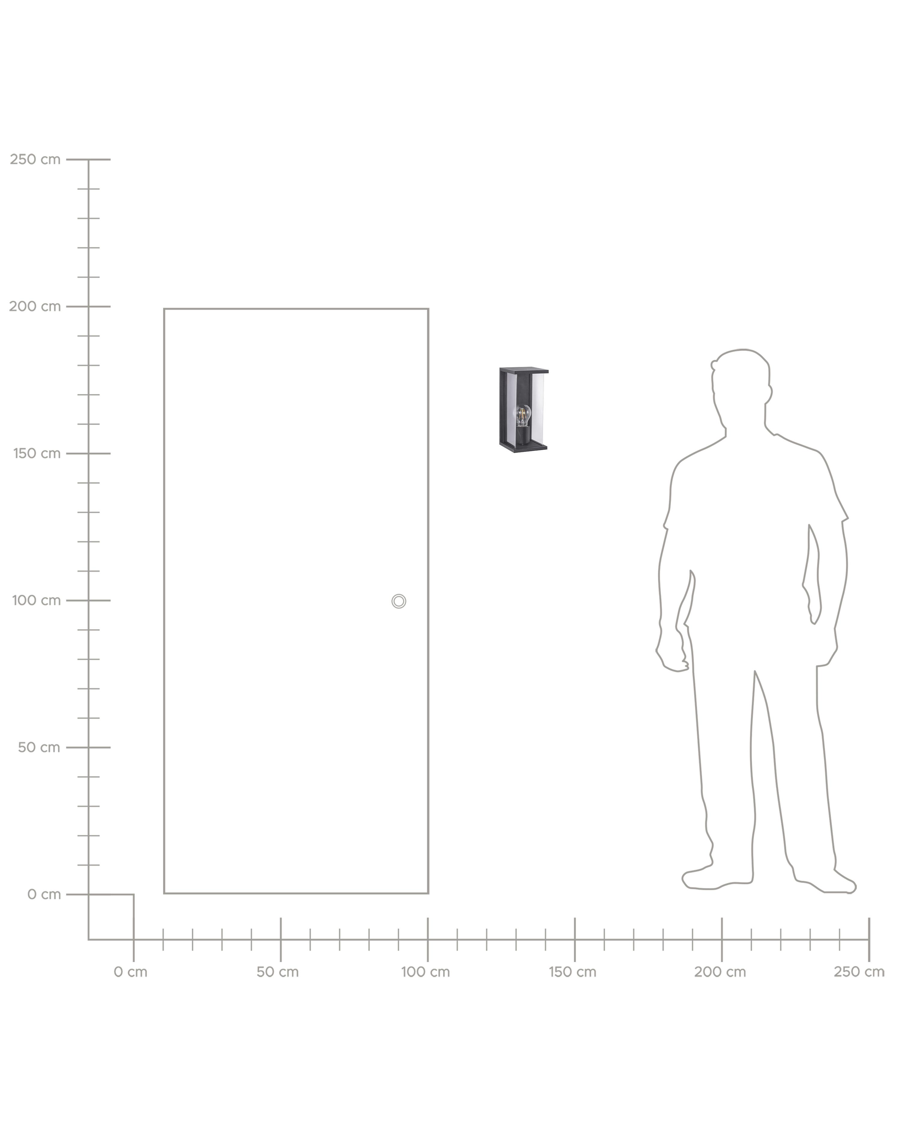 Buiten wandlamp WAKAL Zwart