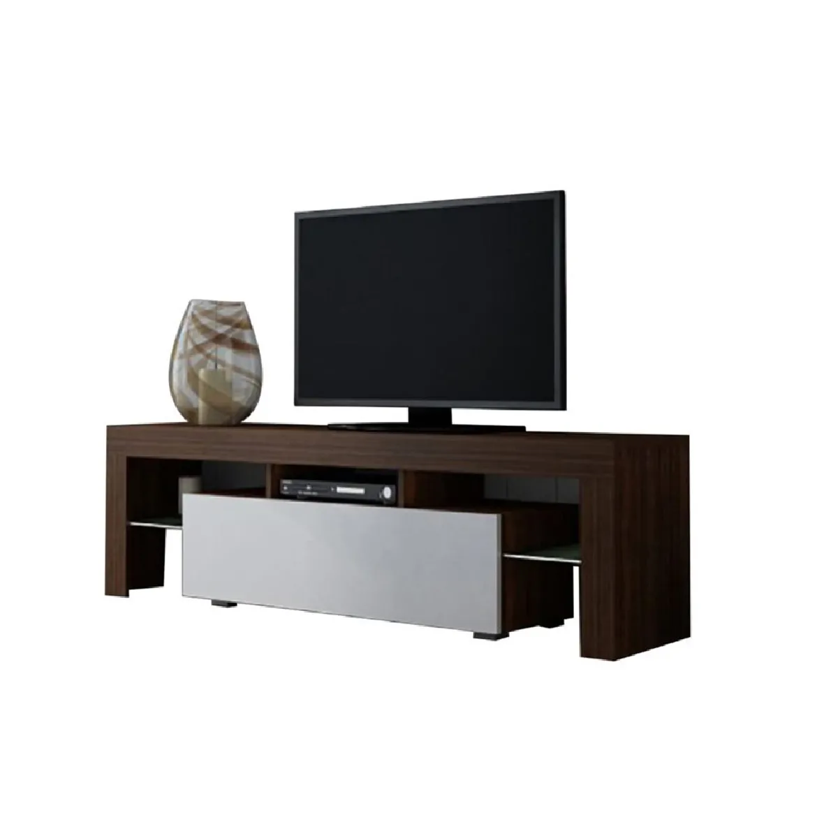 Dusine Meuble TV SPIDER - LED - Noyer mat