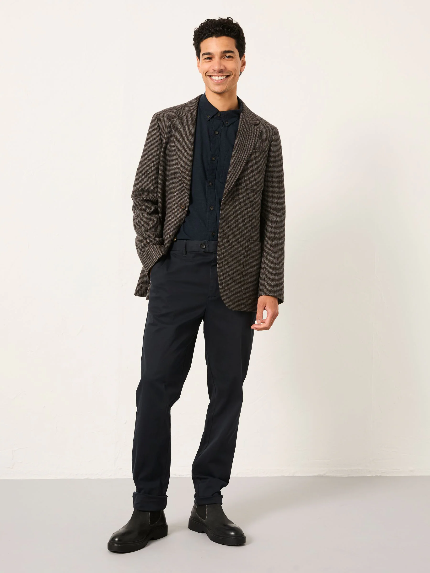 FatFace Wool Mix Houndstooth Check Blazer