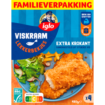 Iglo Viskraam Lekkerbekjes Traditioneel Familieverpakking 4 Stuks