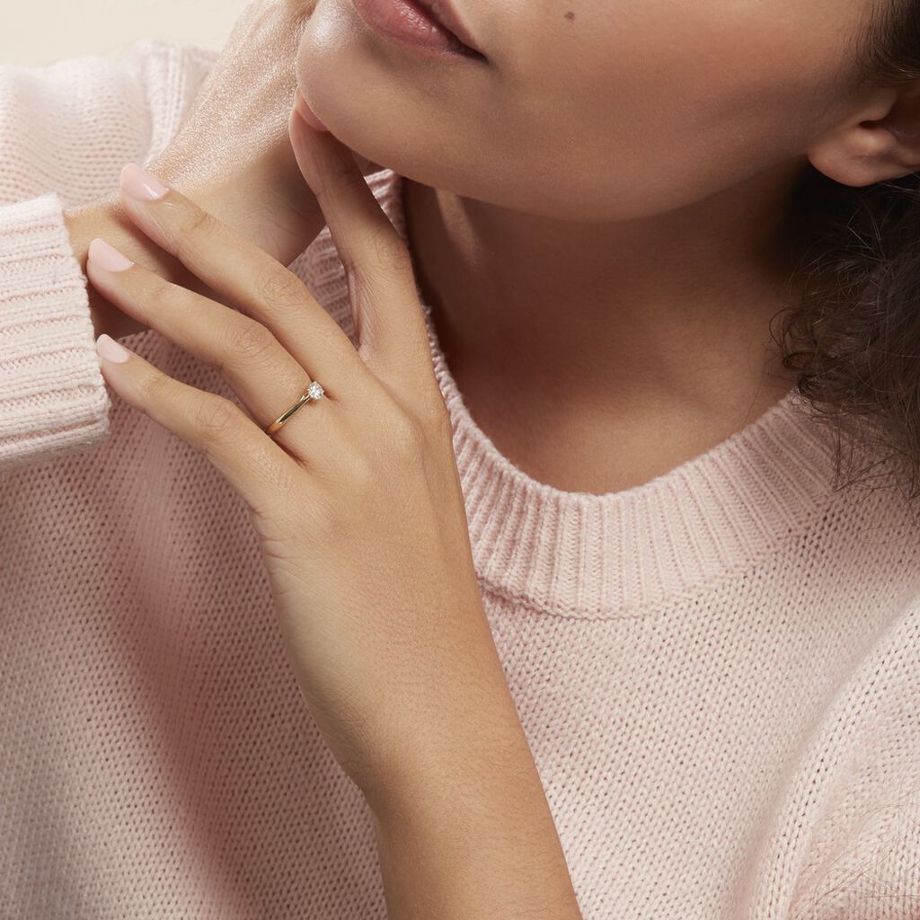 Bague Solitaire Aphrodite Or Jaune Diamant