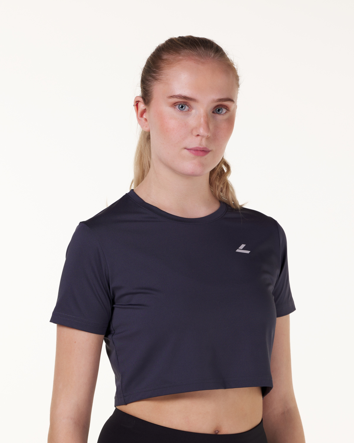 LEVITY Essential Crop T-shirt Blue Ink