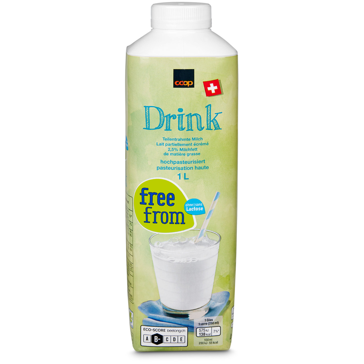 Free From Milchdrink 2,5% Milchfett Hoch-pasteurisiert lactosefrei