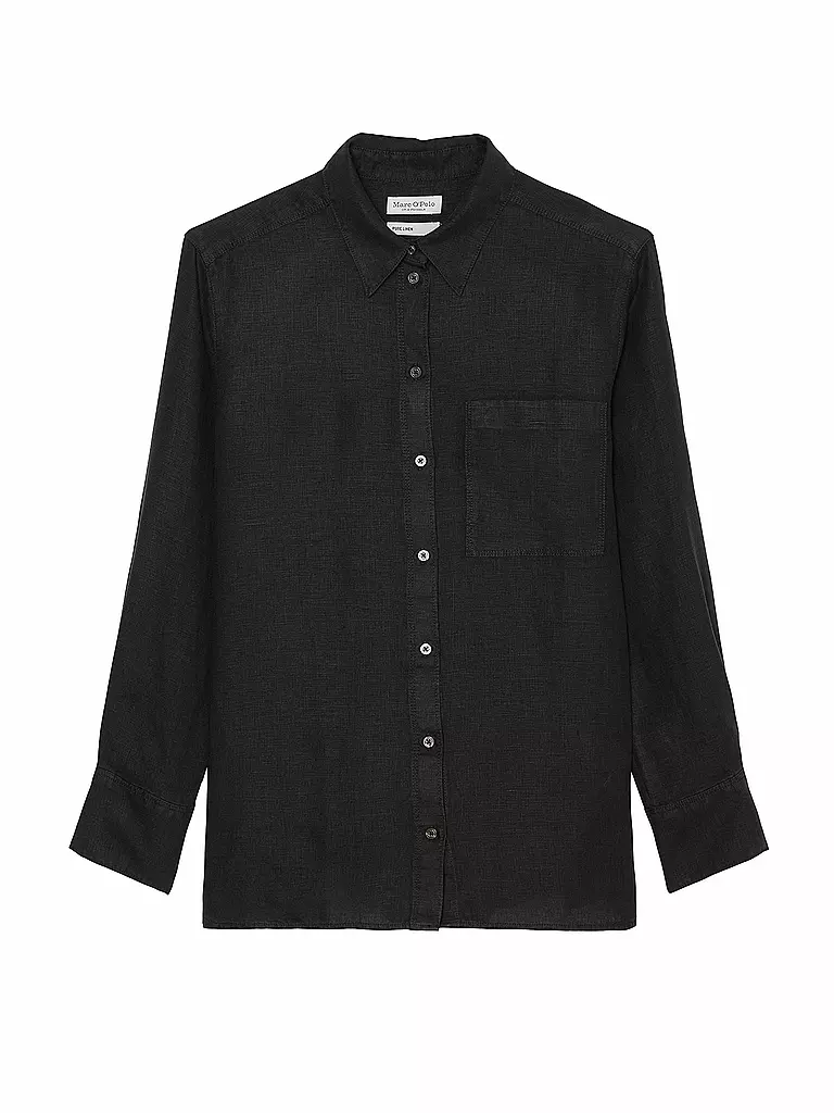 MARC O'POLO Leinenbluse  schwarz
