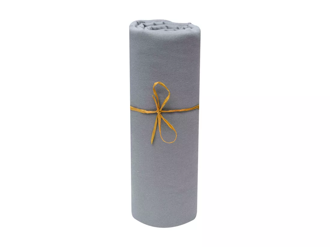 Drap housse bébé jersey bio anthracite 70x140