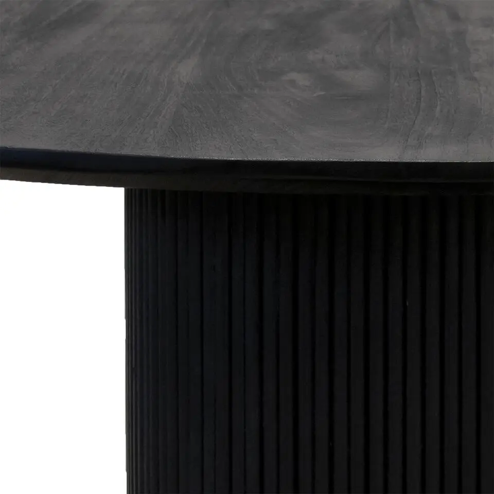 Eettafel Deens Ovaal 200cm - Zwart Mangohout - Feline