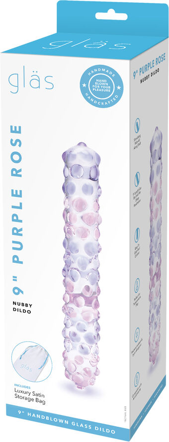 Iroha GLAS - PURPLE ROSE NUBBY DILDO Multicolour