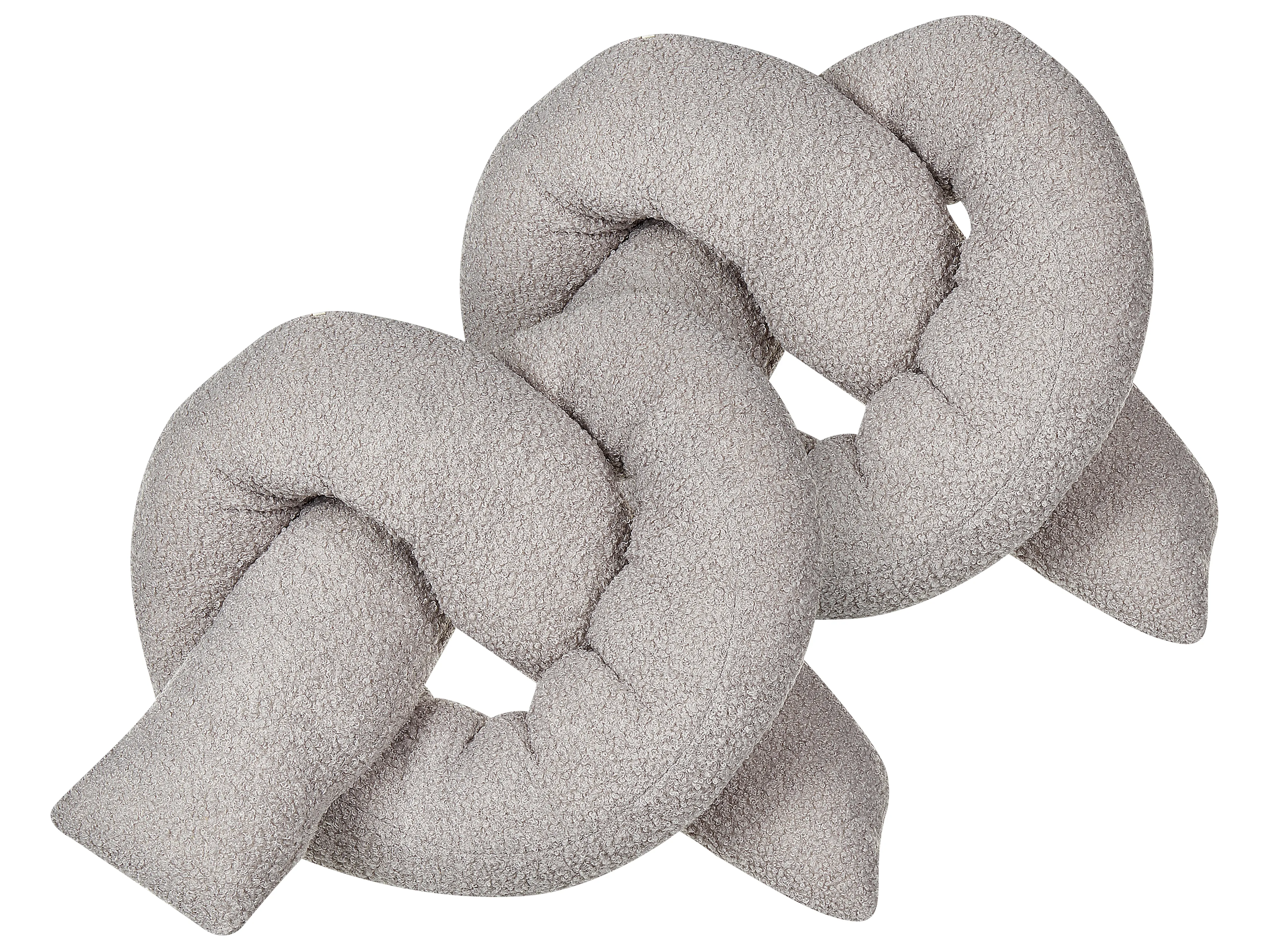 Set van 2 sierkussens GLADIOLUS Bouclé 172 x 14 cm Grijs effen