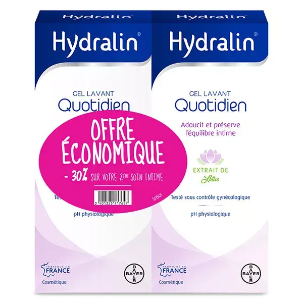 Gel de Limpeza Diária Hydralin, Pacote com 2 x 400ml