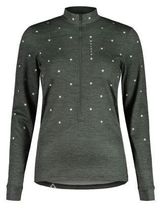 Haut Manches Longues Femme Maloja CopperbeechM. Vert