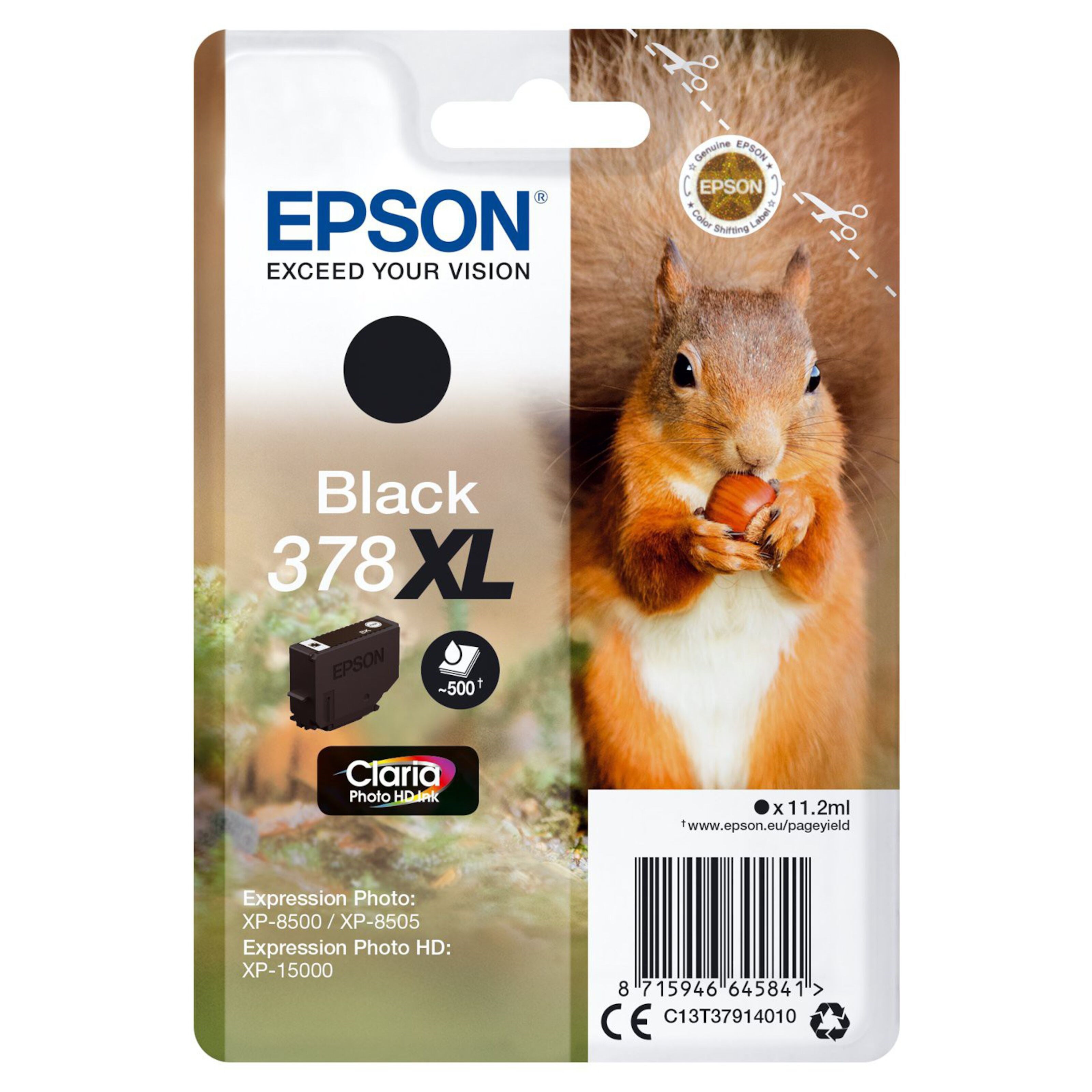 Epson T378 XL Blekkpatron - Svart