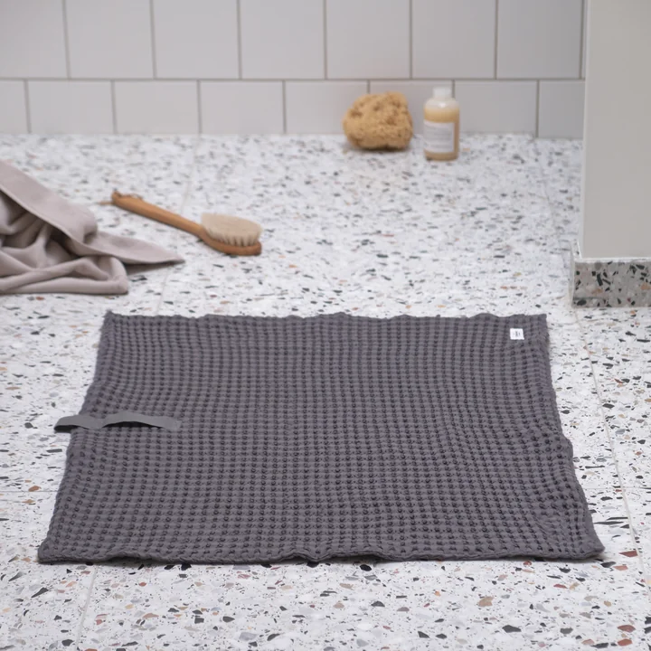 The Organic Company - Big Waffle Badematte, 55 x 80 cm, dusty lavender