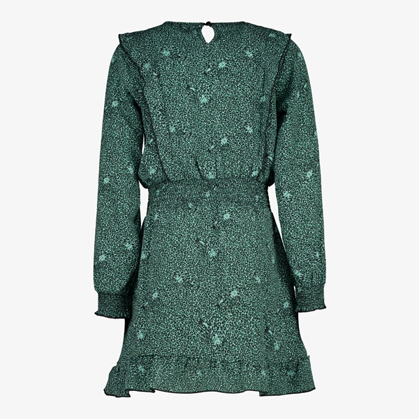 TwoDay meisjes jurk groen met luipaardprint