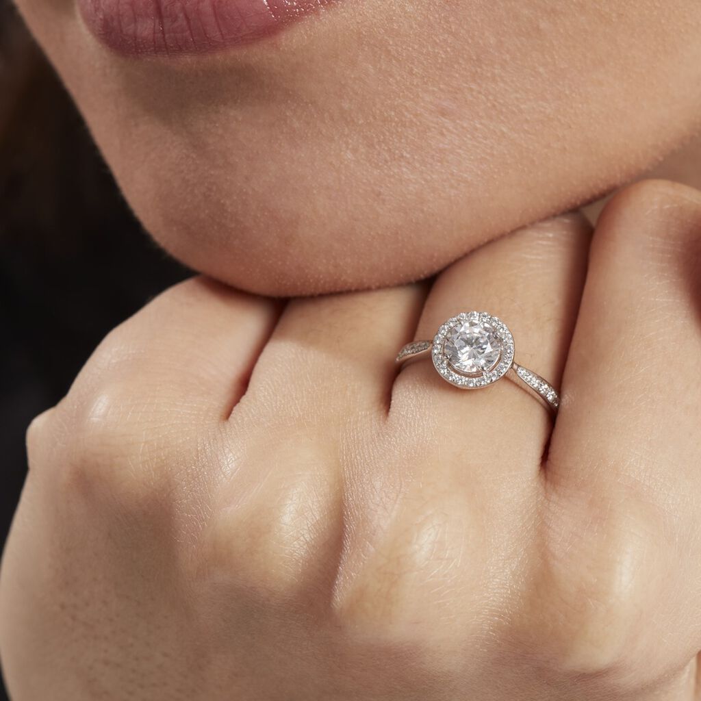 Bague Or Blanc Pelagius Oxyde De Zirconium