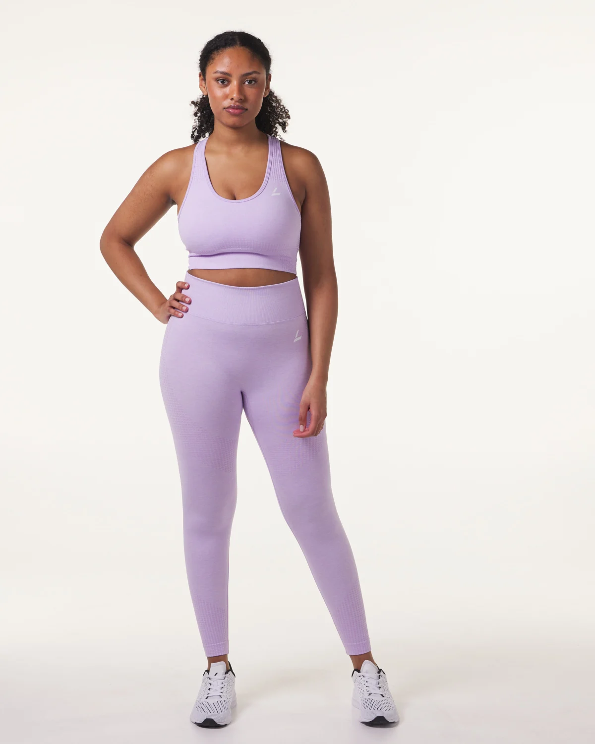LEVITY Phase Seamless Tights Lilac Pastel Marl