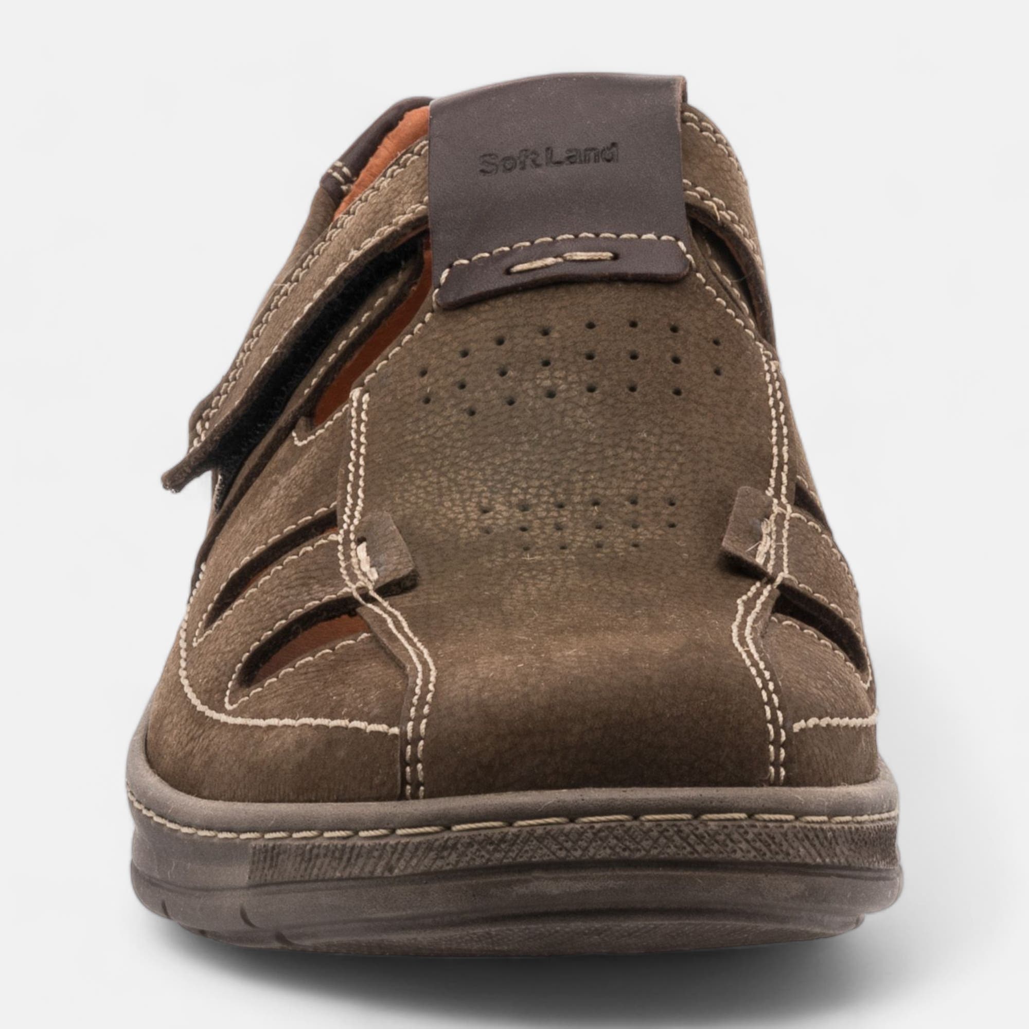 Sandales Homme en cuir marron