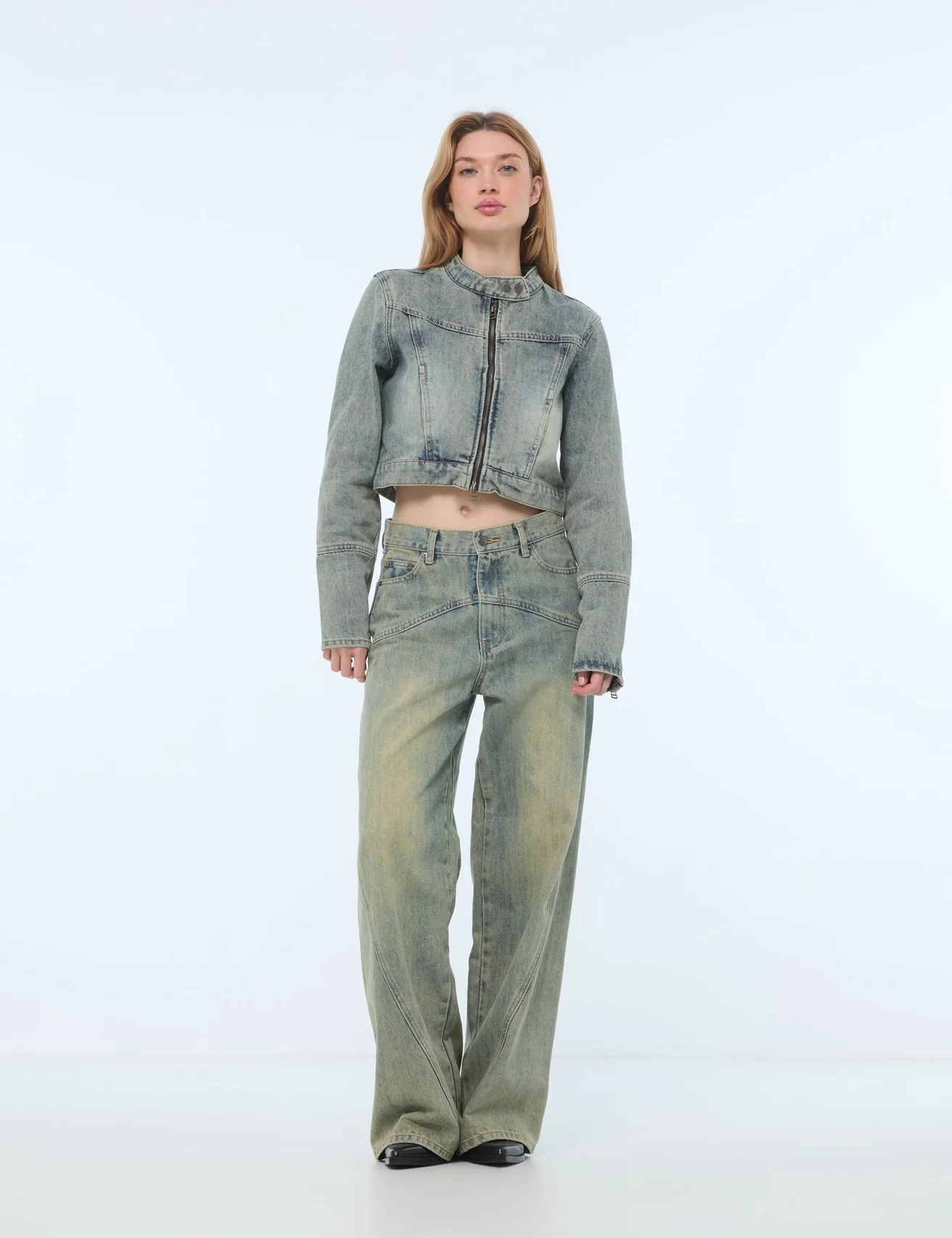 Veste en jean bleue jean