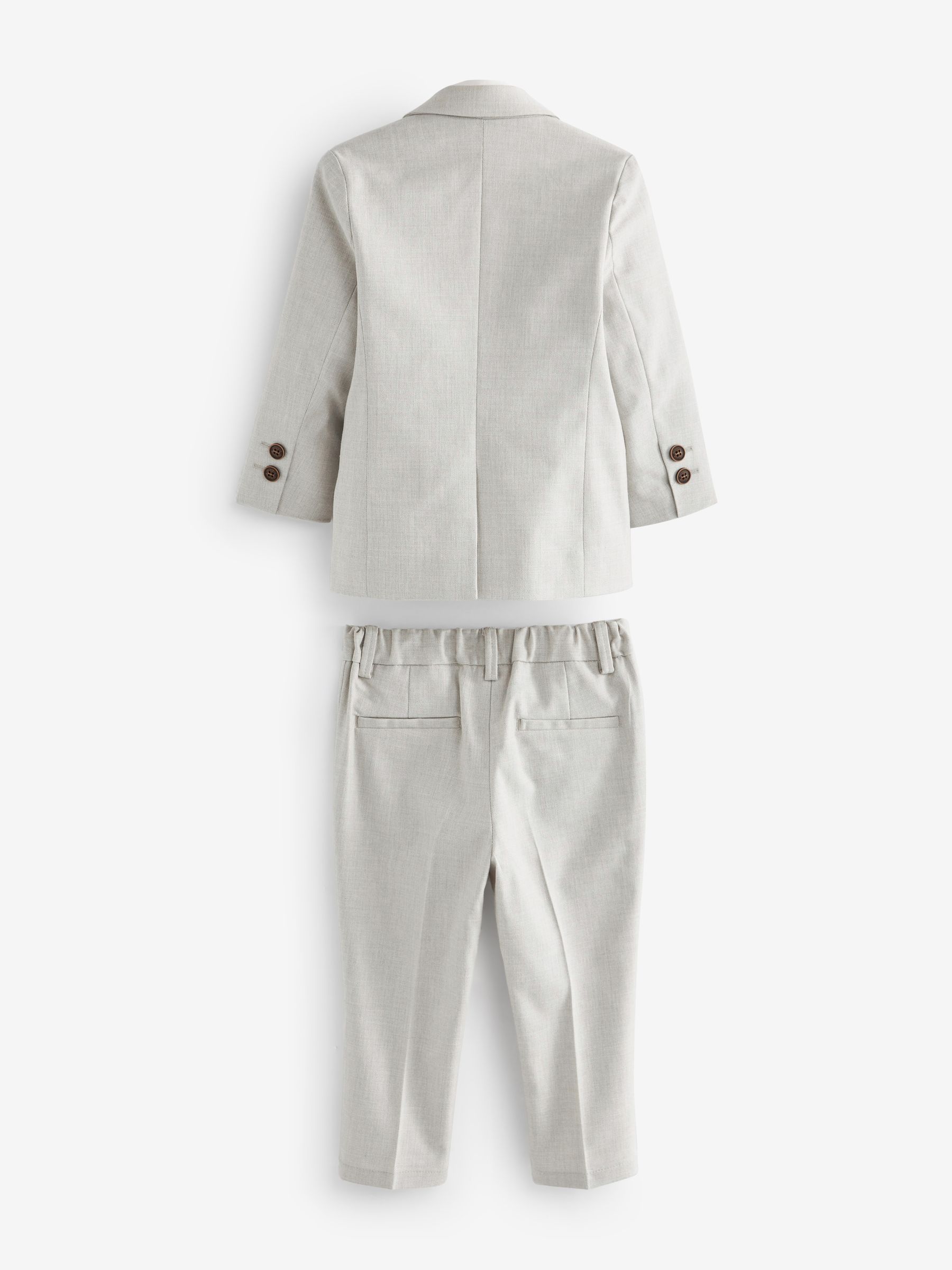 Neutraal - Set van blazer, overhemd, broek en vlinderstrik (3mnd -9jr)
