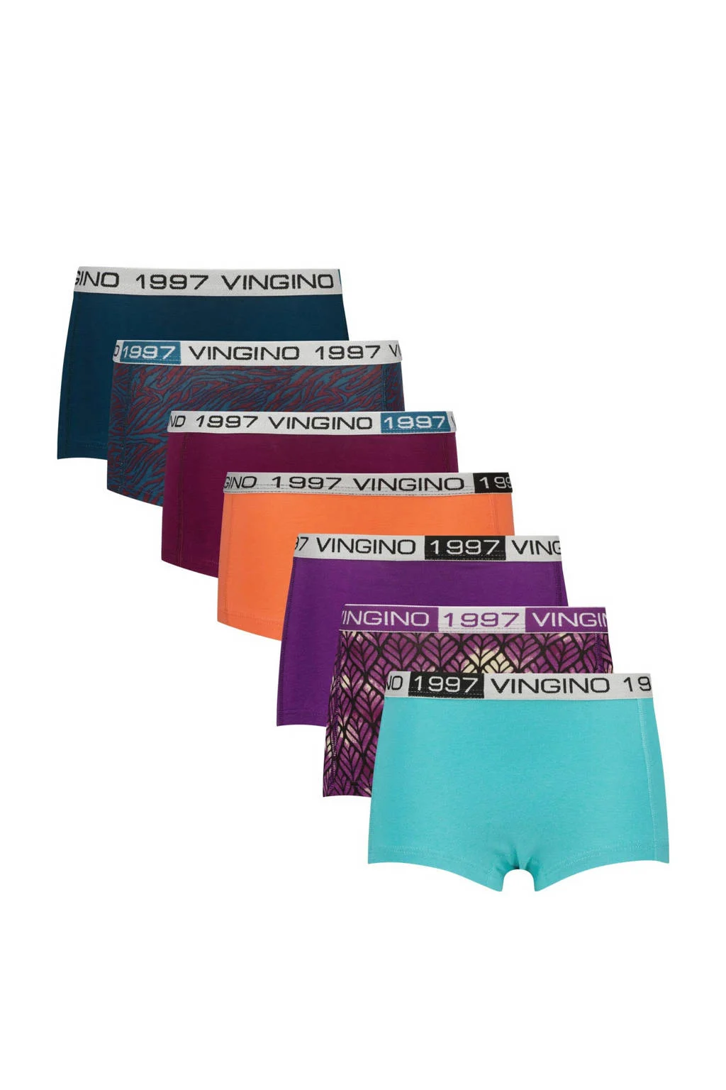 Vingino short - set van 7 donkerblauw/multicolor