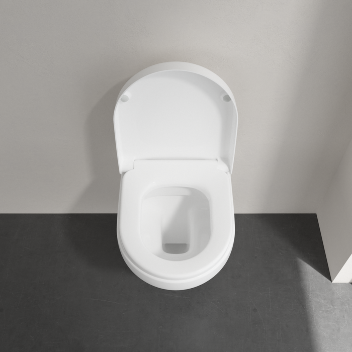 Villeroy & Boch Architectura compact randloos toilet CeramicPlus met AntiBac ovaal wit glans