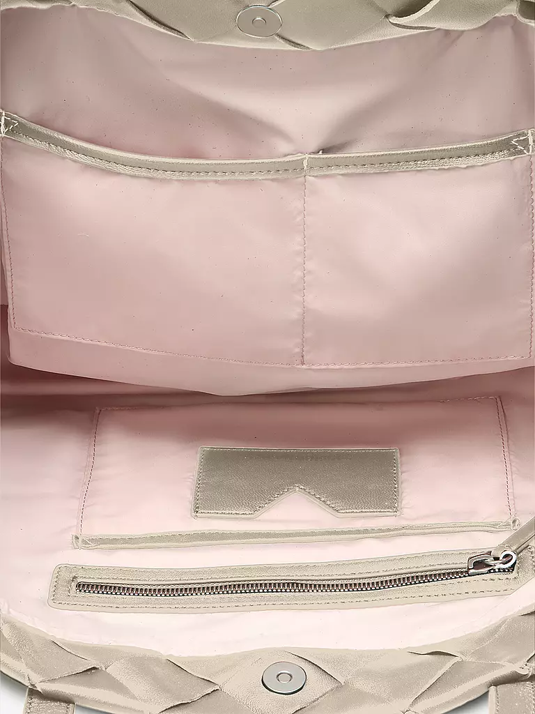 LES VISIONNAIRES Ledertasche - Shopper ODILE WEAVE weiss