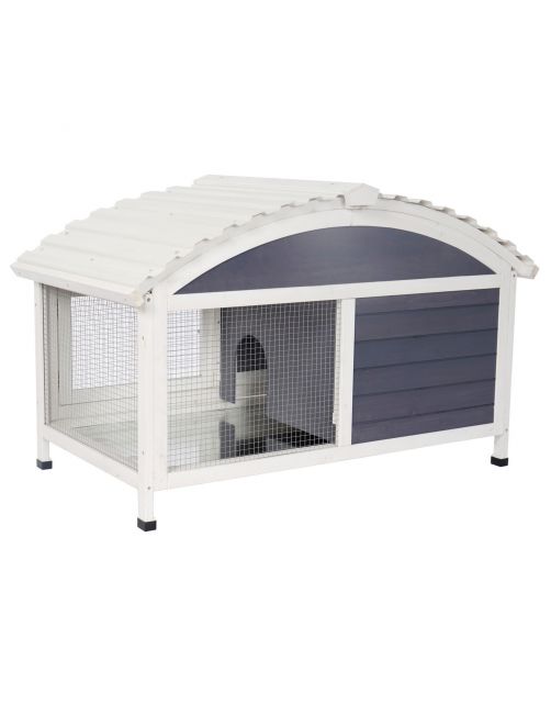 Adori Konijnenhok Jax - Dierenverblijf - 117x70x74 cm Grijs Wit