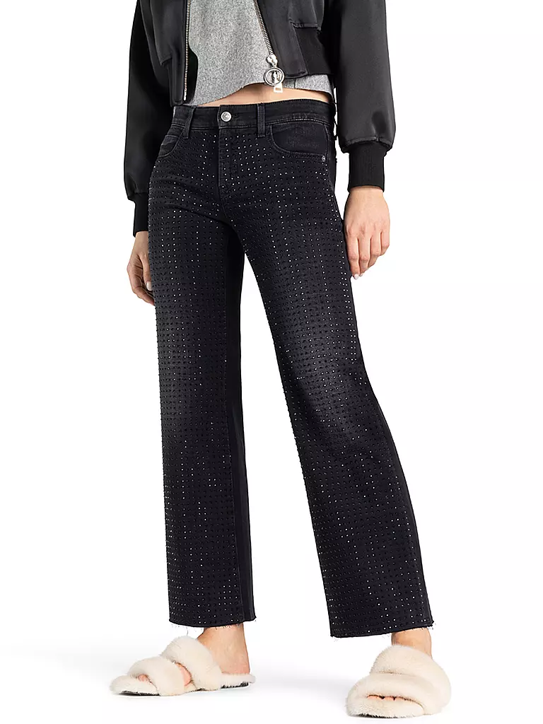 CAMBIO Jeans Wide Leg TESS schwarz
