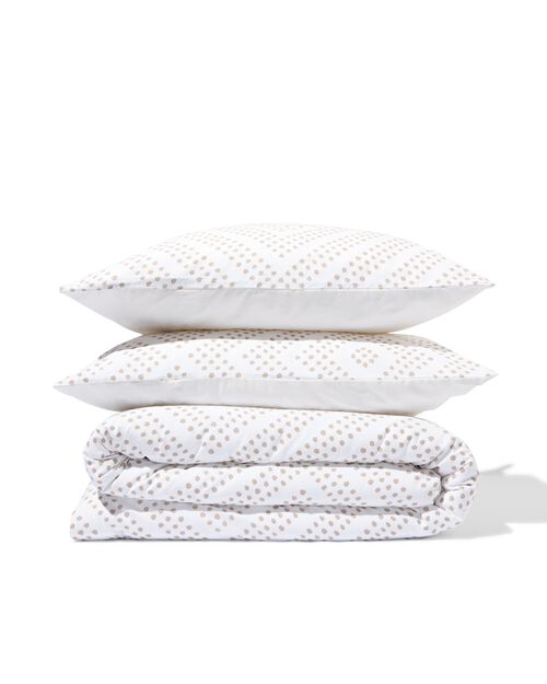 housse de couette coton doux 240x200/220 boho taupe et noir