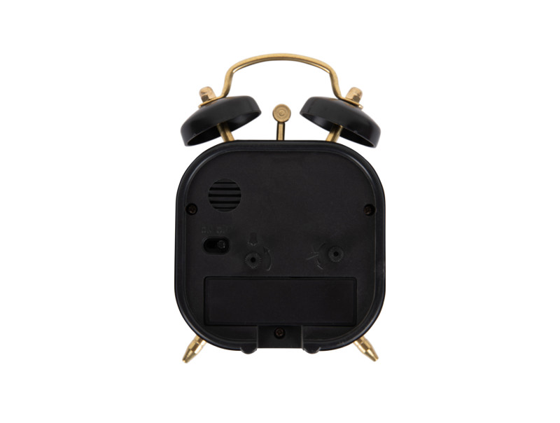 Alarm Clock Metallic Glam Square KA5921BK Black