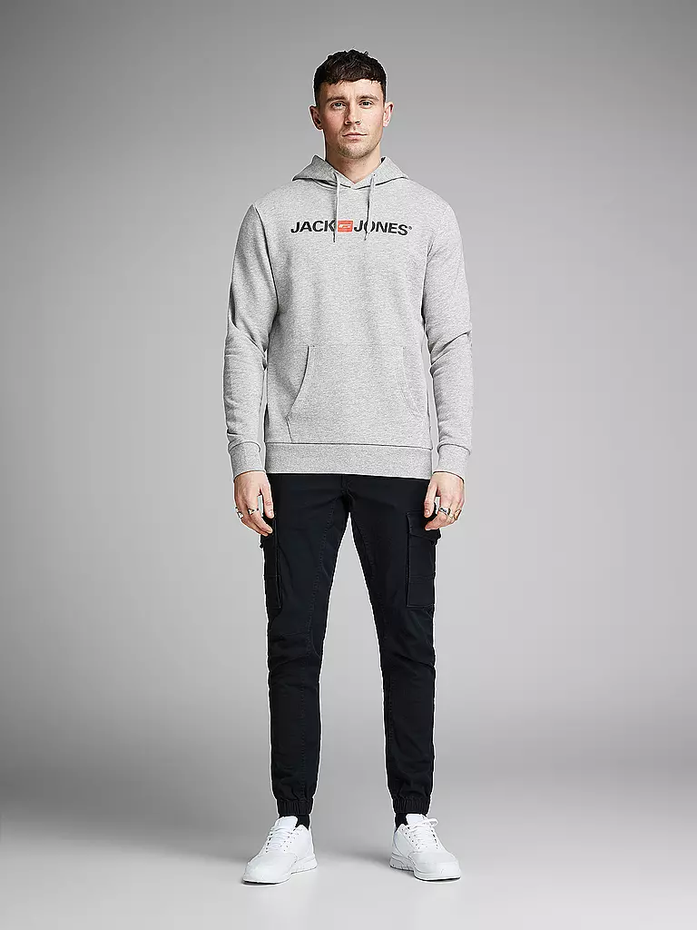 JACK & JONES Sweater-Hoodie grau