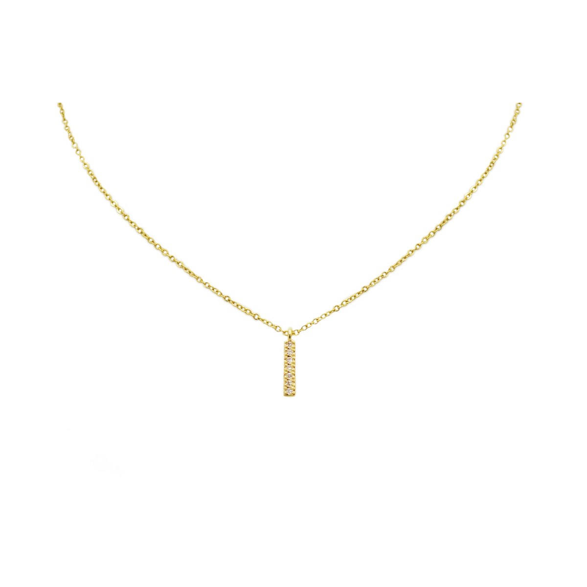 Collier délicat minimaliste pendentif  zirconium