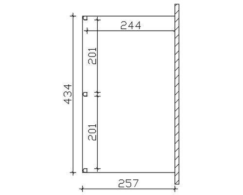 SKAN HOLZ Garda terrasoverkapping 434x257 cm antraciet