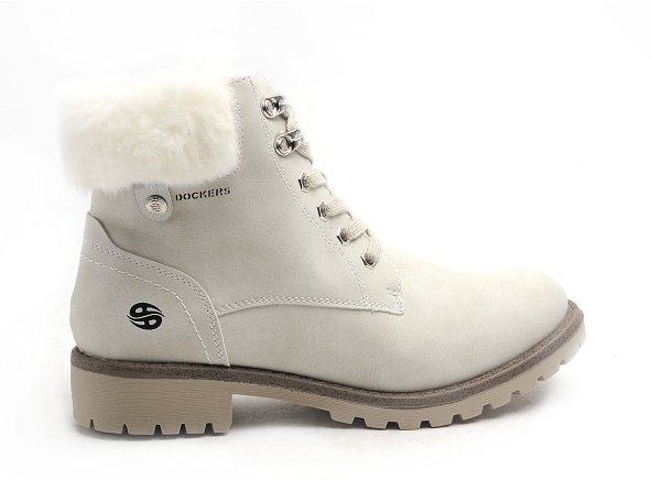 Dockers boots bottine plates femme 43fa308 blanc