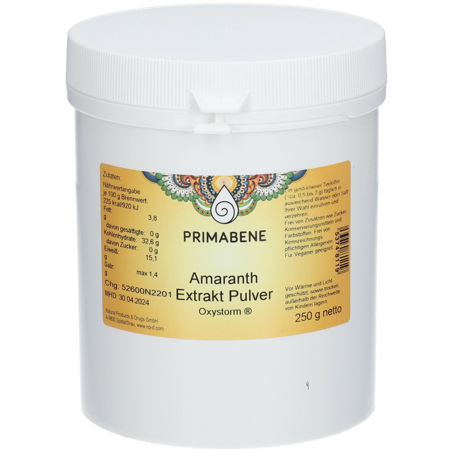 PRIMABENE Amaranth Extrakt Pulver (Oxystorm®)