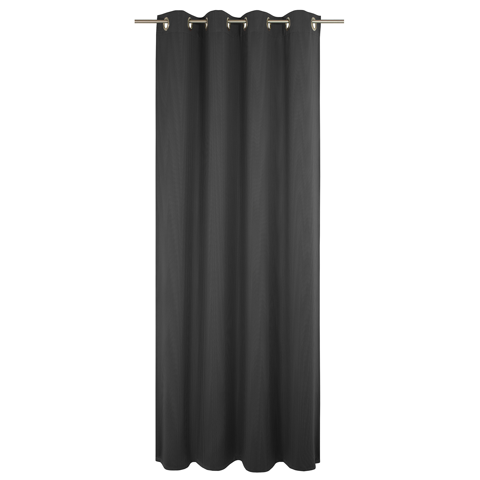 Ösenschal UNI COLLECTION - schwarz - 145x145 cm