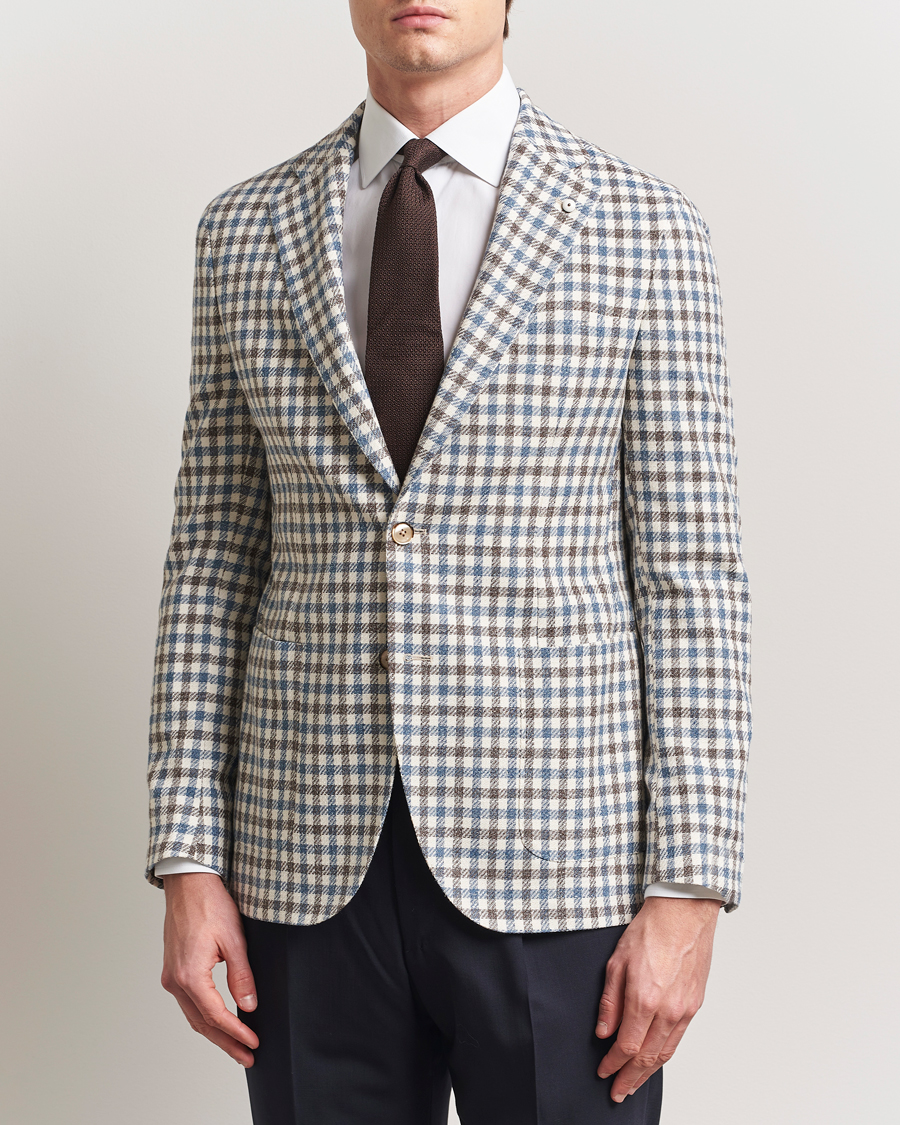 L.B.M. 1911 Jack Regular Fit Checked Blazer Blue/Brown