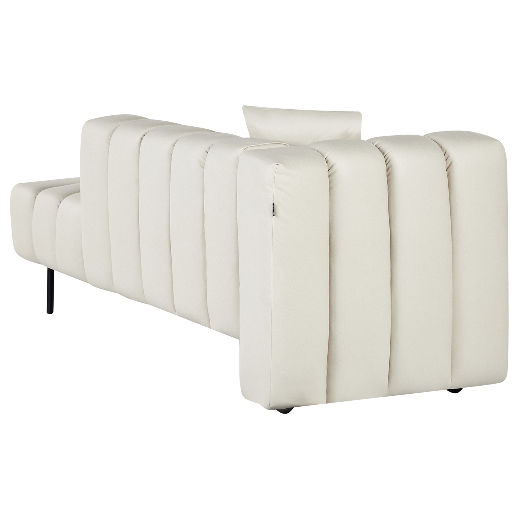 Beliani-LANNILS-Chaise longue-Gebroken wit-Linkszijdig-Vegan kunstleer