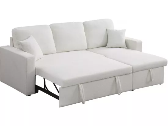 Canapé d'angle convertible/reversible avec coffre 