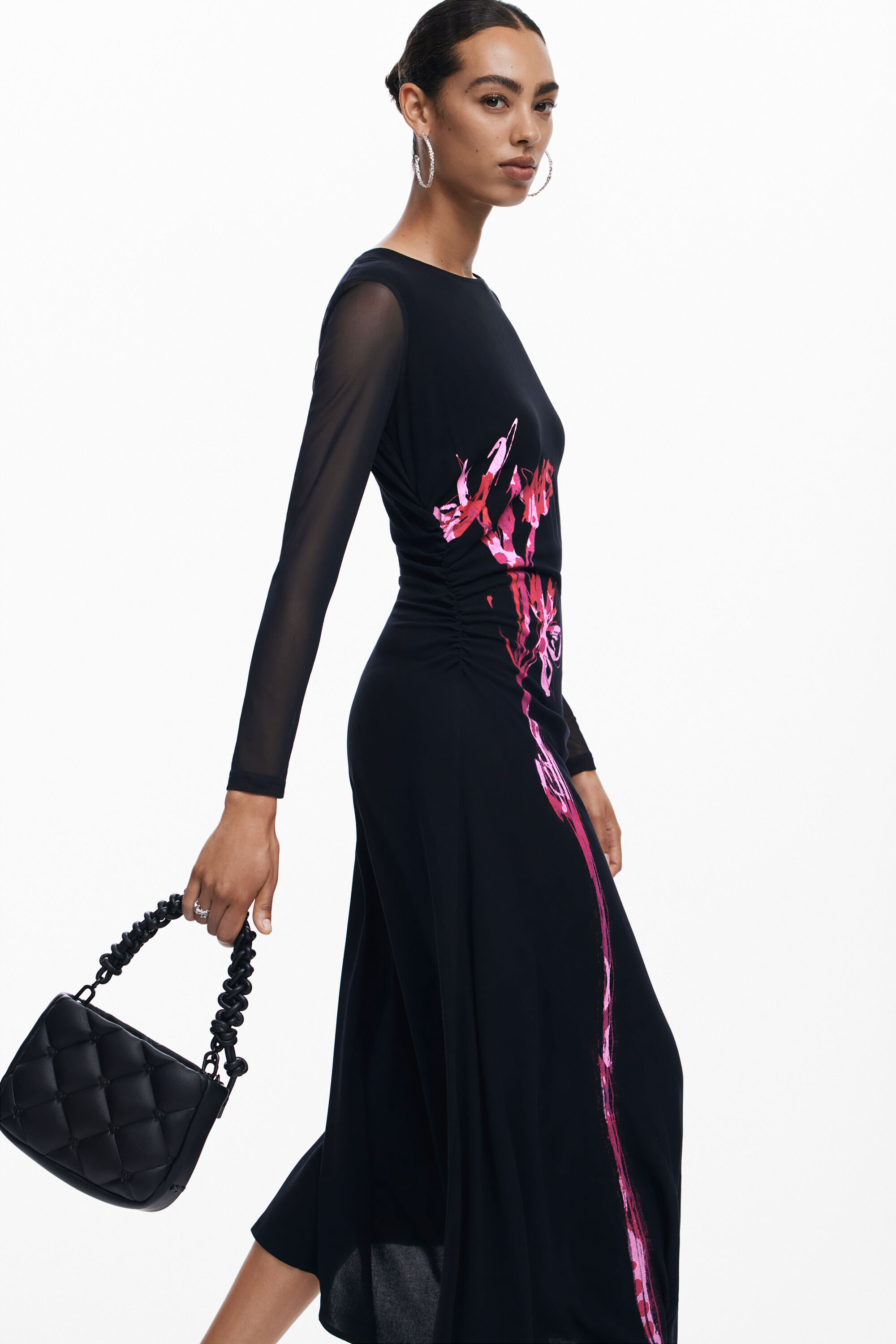 Vestido maxi assimétrico Lily