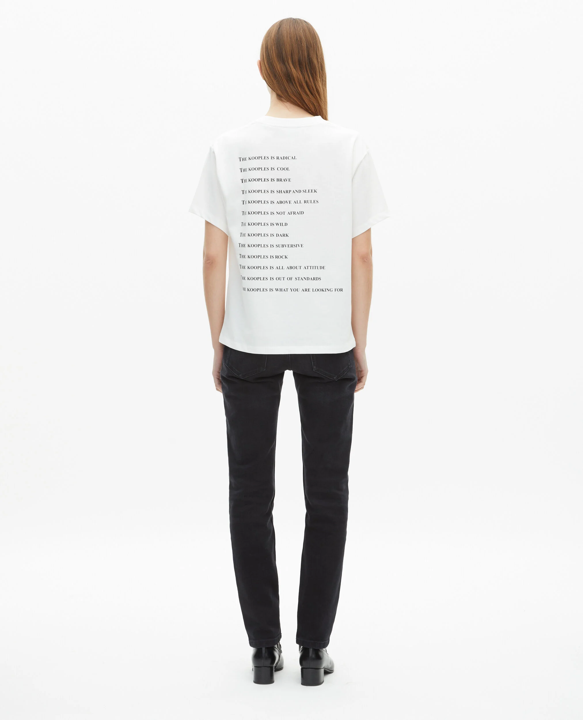 T-shirt What is avec perles blanc