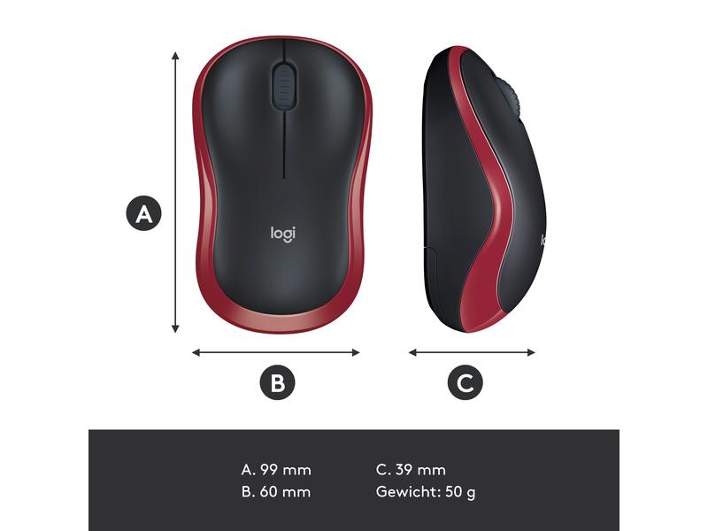 Logitech Maus M185 Wireless Maus, Kabellos
